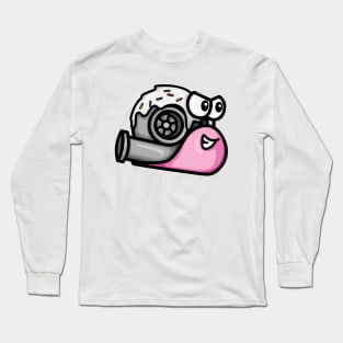 Turbo Snail - Pink and White Donut Long Sleeve T-Shirt